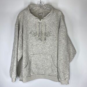 Vintage Cafe Gray Knit Pullover Sweatshirt XL 90s